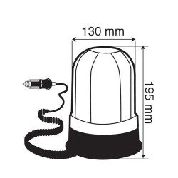 Φάρος RH-2 12V/24V Μαγνητικός με φις αναπτήρα Πορτοκαλί 130x195mm-Lampa-L7300.1 Φάρος RH-2 12V/24V Μαγνητικός με φις αναπτήρα Πορτοκαλί 130x195mm-Lampa-L7300.1