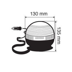 ΜΑΓΝΗΤΙΚΟΣ ΦΑΡΟΣ RH-4 12V/24V (ΠΟΡΤΟΚΑΛΙ/ΚΟΝΤΟΣ/ΣΤΡΟΓΓΥΛΟΣ ΜΕ ΦΙΣ ΑΝΑΠΤΗΡΑ - 130 Χ 135 mm)-Lampa-L7300.3 ΜΑΓΝΗΤΙΚΟΣ ΦΑΡΟΣ RH-4 12V/24V (ΠΟΡΤΟΚΑΛΙ/ΚΟΝΤΟΣ/ΣΤΡΟΓΓΥΛΟΣ ΜΕ ΦΙΣ ΑΝΑΠΤΗΡΑ - 130 Χ 135 mm)-Lampa-L7300.3