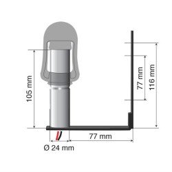 Βάση Στήριξης Φάρου FIX-4 77mm-Lampa-L7301.2 Βάση Στήριξης Φάρου FIX-4 77mm-Lampa-L7301.2