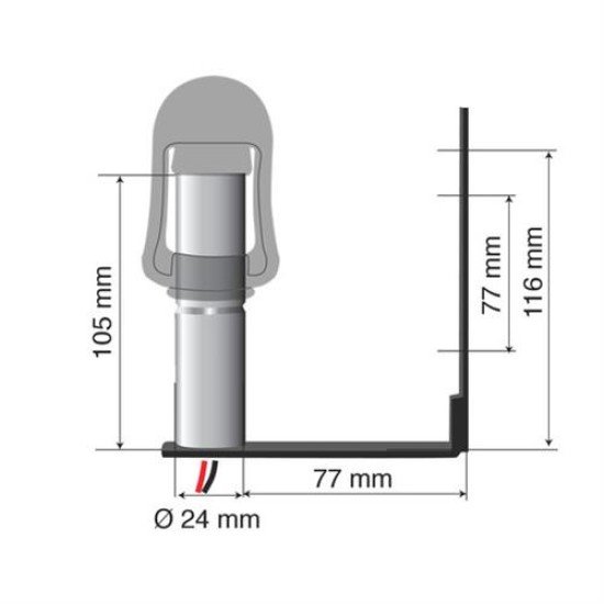 Βάση Στήριξης Φάρου FIX-4 77mm-Lampa-L7301.2 Βάση Στήριξης Φάρου FIX-4 77mm-Lampa-L7301.2