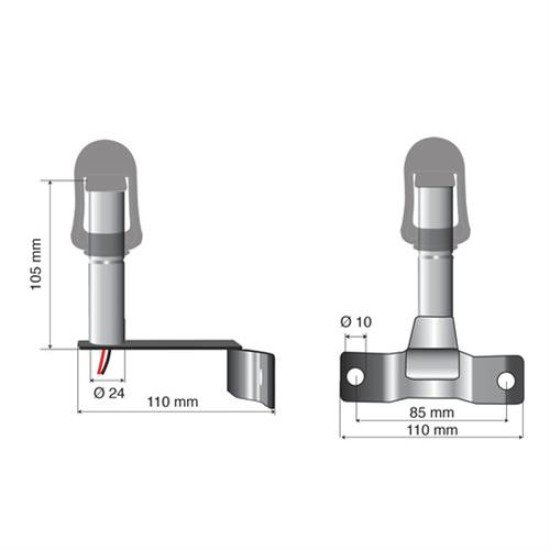 Βάση Στήριξης Φάρου FIX-7 85mm-Lampa-L7301.6 Βάση Στήριξης Φάρου FIX-7 85mm-Lampa-L7301.6