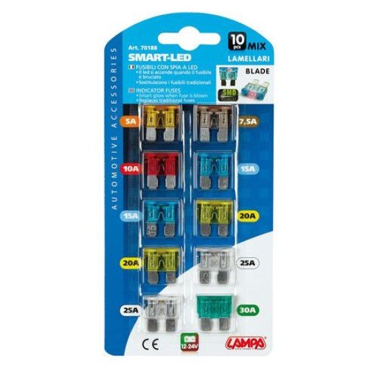 ΑΣΦΑΛΕΙΕΣ SMART-LED 12/24V MIX - 10 ΤΕΜ.-Lampa-7018.8-LM ΑΣΦΑΛΕΙΕΣ SMART-LED 12/24V MIX - 10 ΤΕΜ.-Lampa-7018.8-LM