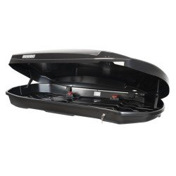 Menabo - Μπαγκαζιέρα Οροφής Satellite 550 Duo Διπλό Άνοιγμα Black με Δαγκάνες Crab (Μαύρη / Γυαλιστερή 198x94x36cm) για Ασφαλή Μεταφορά Φορτίου (16930/MB)-Menabo-16930/MB