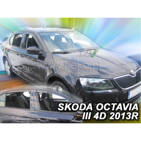 ΑΝΕΜΟΘΡΑΥΣΤΕΣ ΓΙΑ SKODA OCTAVIA 3 A7 4/5D 2013+  LTB ΣΕΤ ΑΥΤΟΚΙΝΗΤΟΥ ΑΠΟ ΕΥΚΑΜΠΤΟ ΦΙΜΕ ΠΛΑΣΤΙΚΟ HEKO - 4 ΤΕΜ.-Heko-ΑΝΕΜ.SET28339