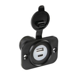 ΠΡΙΖΑ USB ΜΕ ΚΑΠΑΚΙ ΚΑΙ 2 ΘΥΡΕΣ USB (A+C) 12/24V 3000mA 15W ΜΑΥΡΗ FAST CHARGE LAMPA - 1 TEM.-Lampa-L3912.0 ΠΡΙΖΑ USB ΜΕ ΚΑΠΑΚΙ ΚΑΙ 2 ΘΥΡΕΣ USB (A+C) 12/24V 3000mA 15W ΜΑΥΡΗ FAST CHARGE LAMPA - 1 TEM.-Lampa-L3912.0