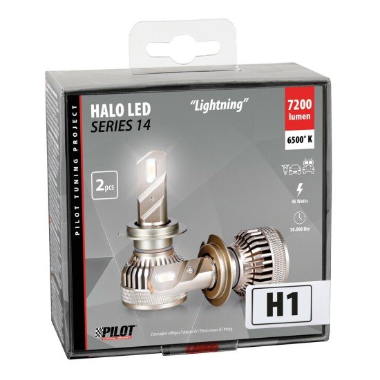 H1 9-32V P14,5s 6.500K 7.200lm 45W HALO LED LIGHTING SERIES 14 G-XP SPECIAL CHIPS LED KIT LAMPA - 2 TEM.-Lampa-L5772.7 H1 9-32V P14,5s 6.500K 7.200lm 45W HALO LED LIGHTING SERIES 14 G-XP SPECIAL CHIPS LED KIT LAMPA - 2 TEM.-Lampa-L5772.7