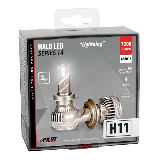 H11 9-32V PGJ19-2 6.500K 7.200lm 45W HALO LED LIGHTING SERIES 14 G-XP SPECIAL CHIPS 2ΤΕΜ. LED KIT-Lampa-L5772.8 H11 9-32V PGJ19-2 6.500K 7.200lm 45W HALO LED LIGHTING SERIES 14 G-XP SPECIAL CHIPS 2ΤΕΜ. LED KIT-Lampa-L5772.8