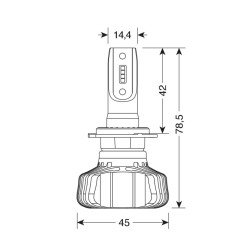 H7 9-32V 6.500K 4.500lm 40W PX26d HALO LED SERIE 5 BLASTER 8LED SEOUL 2ΤΕΜ. LED KIT-Lampa-L5779.2 H7 9-32V 6.500K 4.500lm 40W PX26d HALO LED SERIE 5 BLASTER 8LED SEOUL 2ΤΕΜ. LED KIT-Lampa-L5779.2