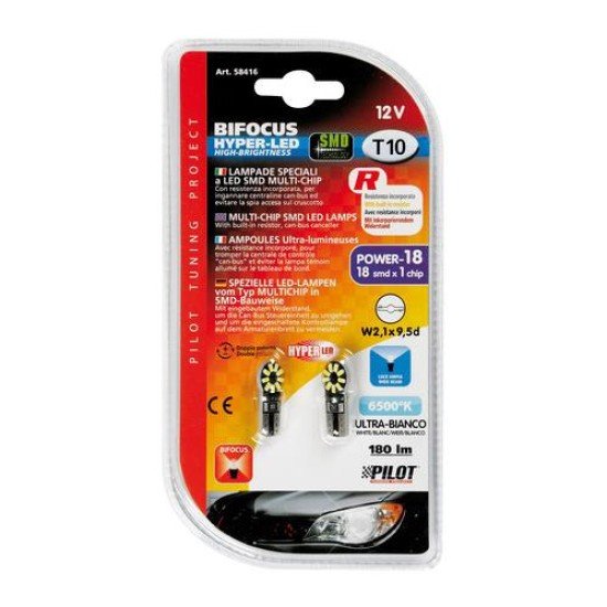 T10 W5W 12V W2,1x9,5d 180lm HYPER-LED 18 ΛΕΥΚΟ (CAN-BUS- ΔΙΠΛΗΣ ΠΟΛΙΚΟΤΗΤΑΣ-ΚΑΡΦΩΤΟ) BLISTER 2ΤΕΜ.-Lampa-L5841.6 T10 W5W 12V W2,1x9,5d 180lm HYPER-LED 18 ΛΕΥΚΟ (CAN-BUS- ΔΙΠΛΗΣ ΠΟΛΙΚΟΤΗΤΑΣ-ΚΑΡΦΩΤΟ) BLISTER 2ΤΕΜ.-Lampa-L5841.6