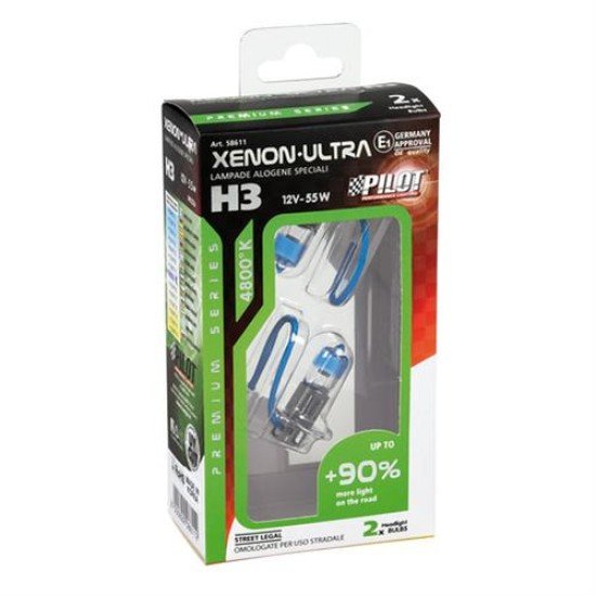 H3 12V 55W PK22s XENON ULTRA 4.800K +90%  2ΤΕΜ.-Lampa-L5861.1 H3 12V 55W PK22s XENON ULTRA 4.800K +90%  2ΤΕΜ.-Lampa-L5861.1