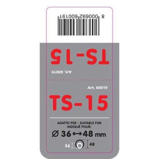 ΑΚΡΟ ΕΞΑΤΜΙΣΗΣ TS-15 36-48mm - ΣΤΡΟΓΓΥΛΟ-Lampa-L6001.9 ΑΚΡΟ ΕΞΑΤΜΙΣΗΣ TS-15 36-48mm - ΣΤΡΟΓΓΥΛΟ-Lampa-L6001.9