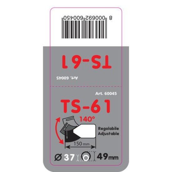ΑΚΡΟ ΕΞΑΤΜΙΣΗΣ TS-61 37-49mm - ΛΟΞΟ 140 ΜΟΙΡΕΣ-Lampa-L6004.5 ΑΚΡΟ ΕΞΑΤΜΙΣΗΣ TS-61 37-49mm - ΛΟΞΟ 140 ΜΟΙΡΕΣ-Lampa-L6004.5