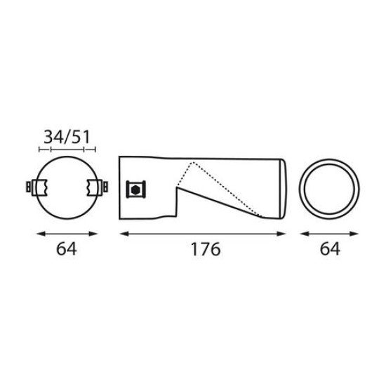 ΑΚΡΟ ΕΞΑΤΜΙΣΗΣ TS-69 36-63mm ΚΟΜΜΕΝΟ-Lampa-L6011.7 ΑΚΡΟ ΕΞΑΤΜΙΣΗΣ TS-69 36-63mm ΚΟΜΜΕΝΟ-Lampa-L6011.7