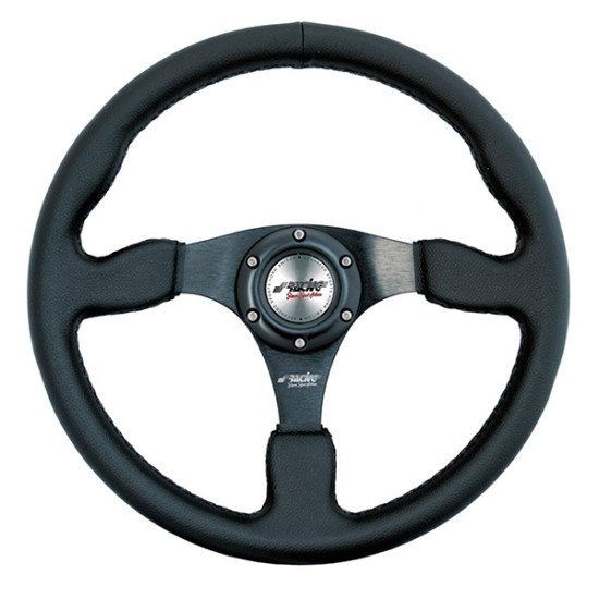 ΤΙΜΟΝΙ DEFENDER PELLE ΜΑΥΡΟ ΤΡΙΑΚΤΙΝΟ ΔΕΡΜΑΤΙΝΟ 350mm-Simoni Racing-SRDEF35/P ΤΙΜΟΝΙ DEFENDER PELLE ΜΑΥΡΟ ΤΡΙΑΚΤΙΝΟ ΔΕΡΜΑΤΙΝΟ 350mm-Simoni Racing-SRDEF35/P