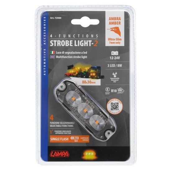 ΣΤΡΟΜΠΟ ΠΟΡΤΟΚΑΛΙ 12/24V 3 LED 4 ΧΡΗΣΕΩΝ ΑΔΙΑΒΡΟΧΟ IP67 (ΠΑΧΟΣ: 7mm) 88x30mm  LAMPA - 1 TEM.-Lampa-L7298.9 ΣΤΡΟΜΠΟ ΠΟΡΤΟΚΑΛΙ 12/24V 3 LED 4 ΧΡΗΣΕΩΝ ΑΔΙΑΒΡΟΧΟ IP67 (ΠΑΧΟΣ: 7mm) 88x30mm  LAMPA - 1 TEM.-Lampa-L7298.9