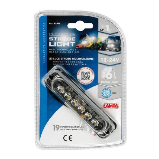 ΣΤΡΟΜΠΟ ΛΕΥΚΟ LF1 12/24V ΜΕ 6 LED 19 ΧΡΗΣΕΩΝ ΑΔΙΑΒΡΟΧΟ 113x28mm 1ΤΕΜ.-Lampa-L7299.6 ΣΤΡΟΜΠΟ ΛΕΥΚΟ LF1 12/24V ΜΕ 6 LED 19 ΧΡΗΣΕΩΝ ΑΔΙΑΒΡΟΧΟ 113x28mm 1ΤΕΜ.-Lampa-L7299.6