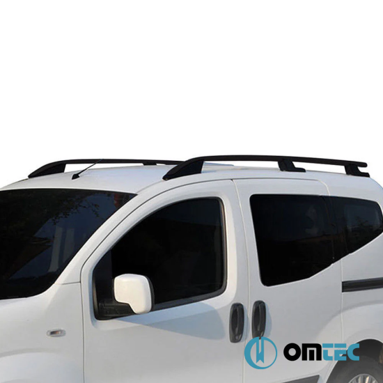 Omtec - Παράλληλες Μπάρες Οροφής Sport για VW Amarok (PH 2H) 2010>2022 από Αλουμίνιο σε Μαύρο Χρώμα και Μέγιστο Βάρος Φορτίου 75 kg - 2 τεμ. (7535931B/OM)-Omtec-7535931B/OM