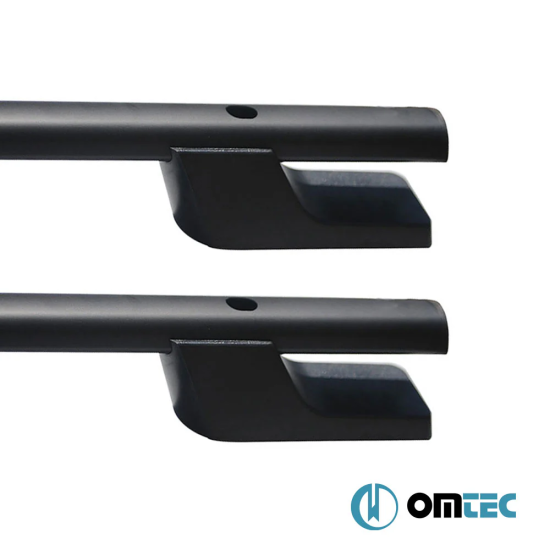 Omtec - Παράλληλες Μπάρες Οροφής Sport για VW Amarok (PH 2H) 2010>2022 από Αλουμίνιο σε Μαύρο Χρώμα και Μέγιστο Βάρος Φορτίου 75 kg - 2 τεμ. (7535931B/OM)-Omtec-7535931B/OM