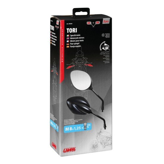 ΚΑΘΡΕΠΤΕΣ ΜΟΤΟ TORI M8x1,25 ΜΑΥΡΟΙ 2ΤΕΜ.-Lampa-9034.4-LM ΚΑΘΡΕΠΤΕΣ ΜΟΤΟ TORI M8x1,25 ΜΑΥΡΟΙ 2ΤΕΜ.-Lampa-9034.4-LM