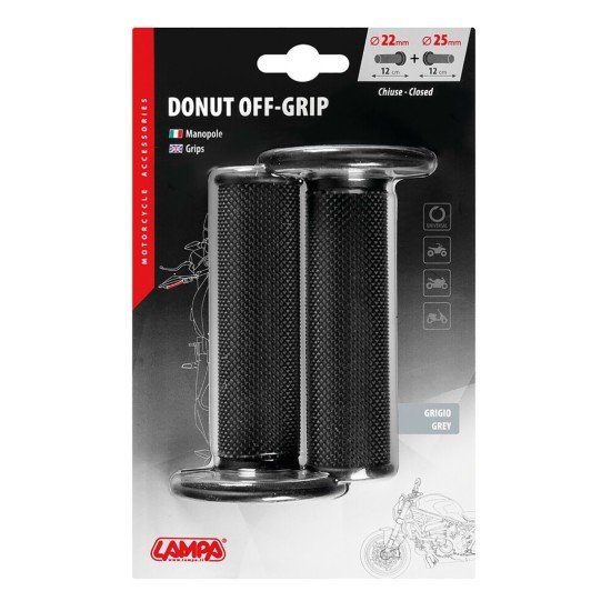 ΧΕΡΟΥΛΙΑ MOTO DONUT OFF-ROAD ΜΑΥΡΑ/ΓΚΡΙ 22MM+25MM 12CM 2ΤΕΜ-Lampa-9057.0-LM ΧΕΡΟΥΛΙΑ MOTO DONUT OFF-ROAD ΜΑΥΡΑ/ΓΚΡΙ 22MM+25MM 12CM 2ΤΕΜ-Lampa-9057.0-LM