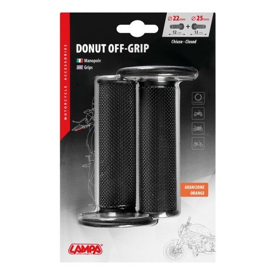 ΧΕΡΟΥΛΙΑ MOTO DONUT OFF-ROAD ΜΑΥΡΑ/ΠΟΡΤΟΚΑΛΙ 22MM+25MM 12CM 2ΤΕΜ-Lampa-9057.3-LM ΧΕΡΟΥΛΙΑ MOTO DONUT OFF-ROAD ΜΑΥΡΑ/ΠΟΡΤΟΚΑΛΙ 22MM+25MM 12CM 2ΤΕΜ-Lampa-9057.3-LM