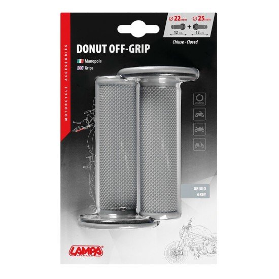ΧΕΡΟΥΛΙΑ MOTO DONUT OFF-ROAD ΓΚΡΙ/ΓΚΡΙ 22MM+25MM 12CM 2ΤΕΜ-Lampa-9057.4-LM ΧΕΡΟΥΛΙΑ MOTO DONUT OFF-ROAD ΓΚΡΙ/ΓΚΡΙ 22MM+25MM 12CM 2ΤΕΜ-Lampa-9057.4-LM