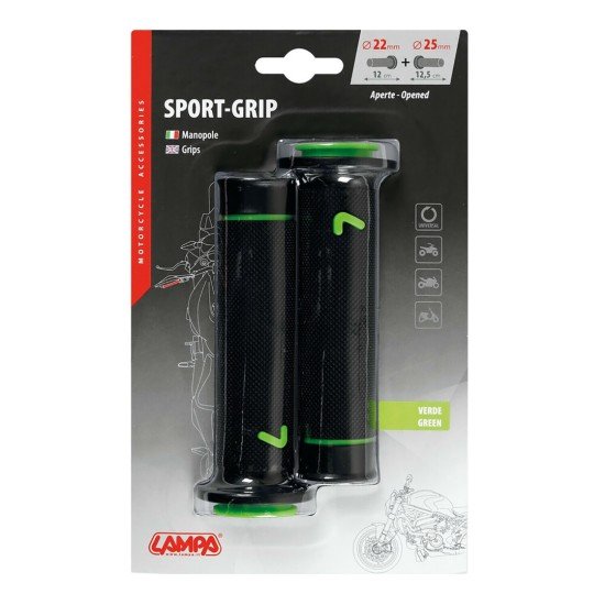 ΧΕΙΡΟΛΑΒΕΣ ΤΙΜΟΝΙΟΥ ΜΗΧΑΝΗΣ SPORT-GRIP ΜΑΥΡΟ/ΠΡΑΣΙΝΟ (22 mm-12cm/25mm-12,5cm) LAMPA - 2 ΤΕΜ.-Lampa-9058.2-LM ΧΕΙΡΟΛΑΒΕΣ ΤΙΜΟΝΙΟΥ ΜΗΧΑΝΗΣ SPORT-GRIP ΜΑΥΡΟ/ΠΡΑΣΙΝΟ (22 mm-12cm/25mm-12,5cm) LAMPA - 2 ΤΕΜ.-Lampa-9058.2-LM