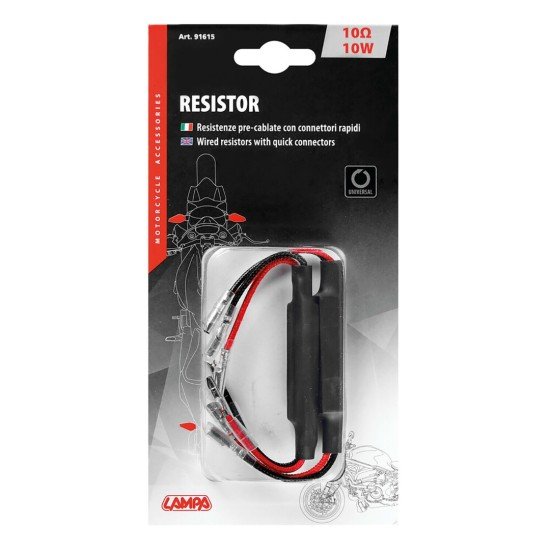 ΑΝΤΙΣΤΑΣΗ ΓΙΑ ΛΑΜΠΕΣ LED 12V 10W/10ohm ΜΕ QUICK CONNECTORS (ΑΝΤΙΣΤΑΣΗ-ΨΕΥΤΗΣ-CANCELLER) 2ΤΕΜ.-Lampa-9161.5-LM ΑΝΤΙΣΤΑΣΗ ΓΙΑ ΛΑΜΠΕΣ LED 12V 10W/10ohm ΜΕ QUICK CONNECTORS (ΑΝΤΙΣΤΑΣΗ-ΨΕΥΤΗΣ-CANCELLER) 2ΤΕΜ.-Lampa-9161.5-LM