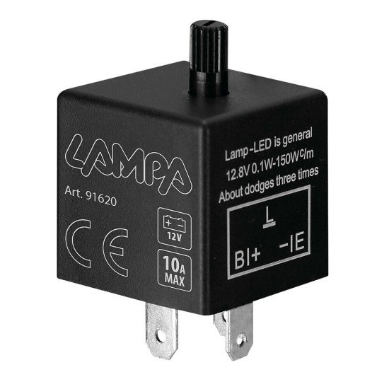 LED FLASHER (ΦΛΑΣΙΕΡΑ) TRIMMER ΗΛΕΚΤΡΟΝΙΚΟ ΓΙΑ LED ΦΛΑΣ 12V max 10A 3PIN LAMPA - 1 ΤΕΜ.-Lampa-9162.0-LM LED FLASHER (ΦΛΑΣΙΕΡΑ) TRIMMER ΗΛΕΚΤΡΟΝΙΚΟ ΓΙΑ LED ΦΛΑΣ 12V max 10A 3PIN LAMPA - 1 ΤΕΜ.-Lampa-9162.0-LM