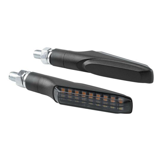 ΦΛΑΣ MOTO ΕΜΠΡΟΣ 12V SMD LED VICTORY ΜΑΥΡΟ 2 ΧΡΗΣΕΩΝ (ΘΕΣΕΩΣ /ΦΛΑΣ) 91x15mm  LAMPA  - 2 TEM-Lampa-9162.4-LM