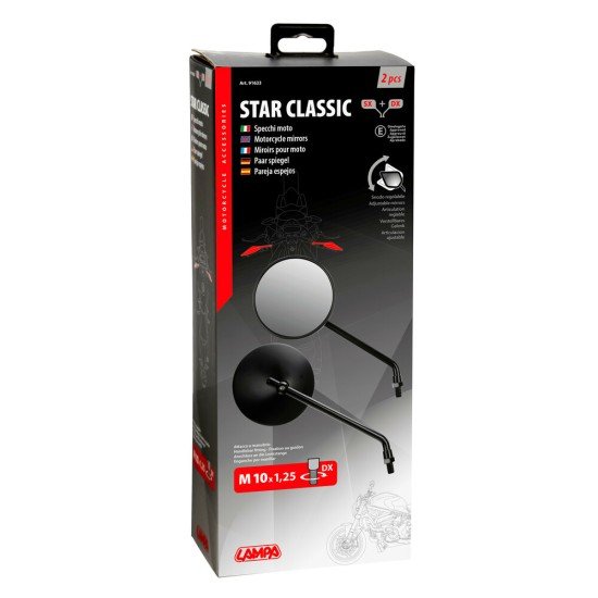 ΚΑΘΡΕΠΤΕΣ MOTO ΣΤΡΟΓΓΥΛΟΙ M10X1,25 DX 106cm STAR CLASSIC LAMPA - 2 ΤΕΜ-Lampa-9163.3-LM ΚΑΘΡΕΠΤΕΣ MOTO ΣΤΡΟΓΓΥΛΟΙ M10X1,25 DX 106cm STAR CLASSIC LAMPA - 2 ΤΕΜ-Lampa-9163.3-LM