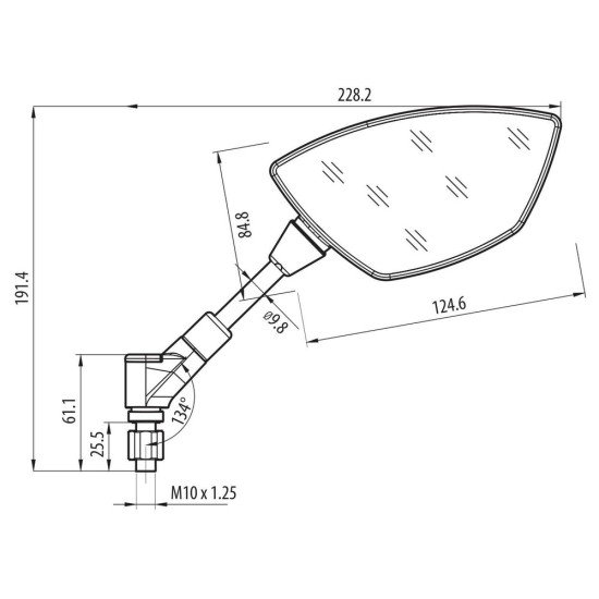ΚΑΘΡΕΠΤΕΣ MOTO M10X1,25 DX BAT LAMPA - 2 ΤΕΜ-Lampa-9163.4-LM ΚΑΘΡΕΠΤΕΣ MOTO M10X1,25 DX BAT LAMPA - 2 ΤΕΜ-Lampa-9163.4-LM