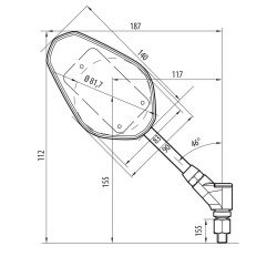 ΚΑΘΡΕΠΤΕΣ MOTO M10X1,25 DX TRIDENT LAMPA - 2 ΤΕΜ-Lampa-9163.5-LM ΚΑΘΡΕΠΤΕΣ MOTO M10X1,25 DX TRIDENT LAMPA - 2 ΤΕΜ-Lampa-9163.5-LM