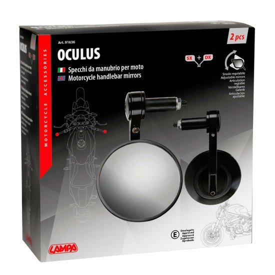 ΚΑΘΡΕΠΤΕΣ MOTO ΓΙΑ ΑΝΤΙΒΑΡΟ ΣΤΡΟΓΓΥΛΟΙ  95,5mm/18-23mm OCULUS LAMPA - 2 ΤΕΜ-Lampa-9163.6-LM ΚΑΘΡΕΠΤΕΣ MOTO ΓΙΑ ΑΝΤΙΒΑΡΟ ΣΤΡΟΓΓΥΛΟΙ  95,5mm/18-23mm OCULUS LAMPA - 2 ΤΕΜ-Lampa-9163.6-LM
