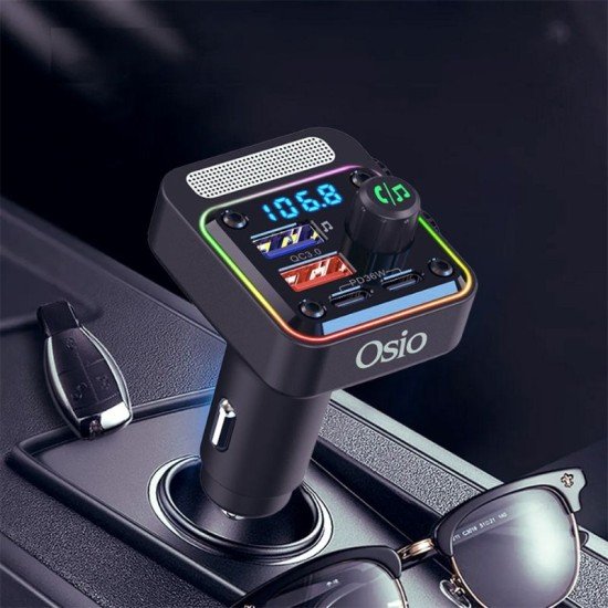 FM TRANSMITTER ΑΝΑΠΤΗΡΑ 12V ΜΕ BLUETOOTH OFT-4260BT ΦΟΡΤΙΣΤΗ USB TYPE-A + USB TYPE-C OSIO-Osio-OFT-4260BT/OSIO FM TRANSMITTER ΑΝΑΠΤΗΡΑ 12V ΜΕ BLUETOOTH OFT-4260BT ΦΟΡΤΙΣΤΗ USB TYPE-A + USB TYPE-C OSIO-Osio-OFT-4260BT/OSIO