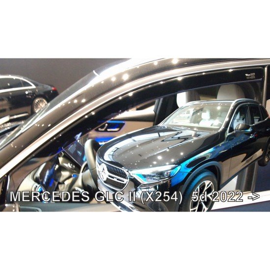 ΑΝΕΜΟΘΡΑΥΣΤΕΣ ΓΙΑ MERCEDES GLC X254 5D 2022+ - ΖΕΥΓΑΡΙ ΑΥΤΟΚΙΝΗΤΟΥ ΑΠΟ ΕΥΚΑΜΠΤΟ ΦΙΜΕ ΠΛΑΣΤΙΚΟ HEKO - 2 ΤΕΜ.-Heko-ΑΝΕΜ.23639