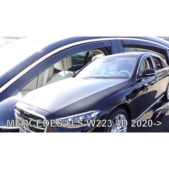 ΑΝΕΜΟΘΡΑΥΣΤΕΣ ΓΙΑ MERCEDES S-KLAS W223 4D 2020+ ΣΕΤ ΑΥΤΟΚΙΝΗΤΟΥ ΑΠΟ ΕΥΚΑΜΠΤΟ ΦΙΜΕ ΠΛΑΣΤΙΚΟ HEKO - 4 ΤΕΜ.-Heko-ΑΝΕΜ.SET23656