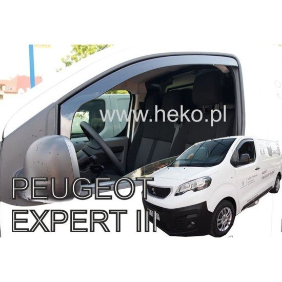 ΑΝΕΜΟΘΡΑΥΣΤΕΣ ΓΙΑ CITROEN JUMPY 3 / SPACETOURER / TOYOTA PROACE 2 / PEUGEOT EXPERT 3 / TRAVELLER 2016+ / OPEL VIVARO 3 2019+ ΖΕΥΓΑΡΙ VAN ΑΠΟ ΕΥΚΑΜΠΤΟ ΦΙΜΕ ΠΛΑΣΤΙΚΟ HEKO - 2 ΤΕΜ.-Heko-ΑΝΕΜ.12264/VAN