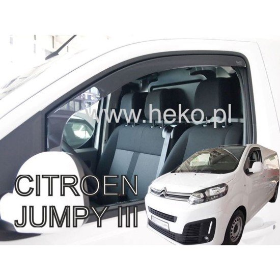 ΑΝΕΜΟΘΡΑΥΣΤΕΣ ΓΙΑ CITROEN JUMPY 3 / SPACETOURER / TOYOTA PROACE 2 / PEUGEOT EXPERT 3 / TRAVELLER 2016+ / OPEL VIVARO 3 2019+ ΖΕΥΓΑΡΙ VAN ΑΠΟ ΕΥΚΑΜΠΤΟ ΦΙΜΕ ΠΛΑΣΤΙΚΟ HEKO - 2 ΤΕΜ.-Heko-ΑΝΕΜ.12264/VAN
