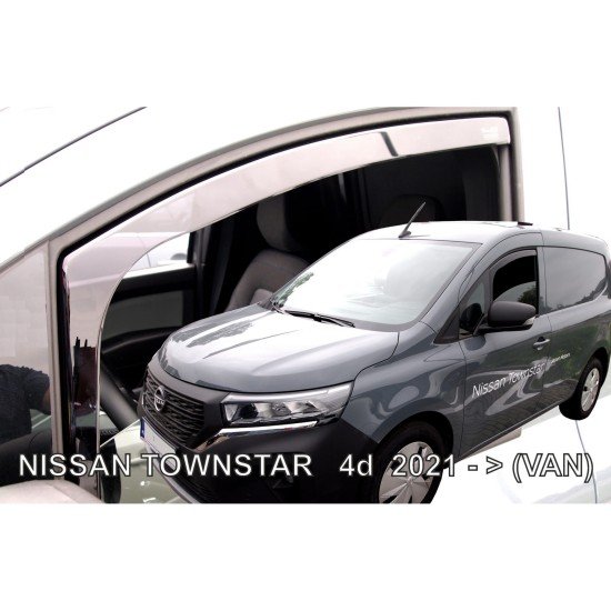 ΑΝΕΜΟΘΡΑΥΣΤΕΣ ΓΙΑ NISSAN TOWNSTAR VAN 2021+ ΖΕΥΓΑΡΙ VAN ΑΠΟ ΕΥΚΑΜΠΤΟ ΦΙΜΕ ΠΛΑΣΤΙΚΟ HEKO - 2 ΤΕΜ.-Heko-ΑΝΕΜ.24312/VAN