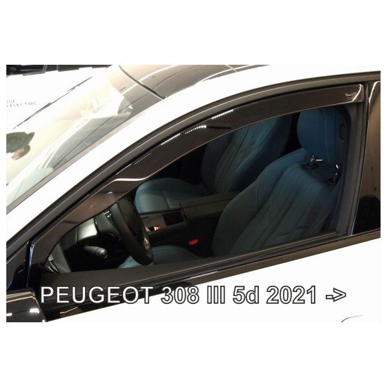 ΑΝΕΜΟΘΡΑΥΣΤΕΣ ΓΙΑ PEUGEOT 308 5D 2021+ / OPEL ASTRA L 5D 2021+ ΖΕΥΓΑΡΙ ΑΠΟ ΕΥΚΑΜΠΤΟ ΦΙΜΕ ΠΛΑΣΤΙΚΟ HEKO - 2 ΤΕΜ.-Heko-ΑΝΕΜ.26164