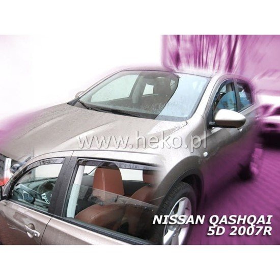 ΑΝΕΜΟΘΡΑΥΣΤΕΣ ΓΙΑ NISSAN QASHQAI I J10 5D 02/2007-2013  ΣΕΤ ΑΥΤΟΚΙΝΗΤΟΥ ΑΠΟ ΕΥΚΑΜΠΤΟ ΦΙΜΕ ΠΛΑΣΤΙΚΟ HEKO - 4 ΤΕΜ.-Heko-ΑΝΕΜ.SET24257