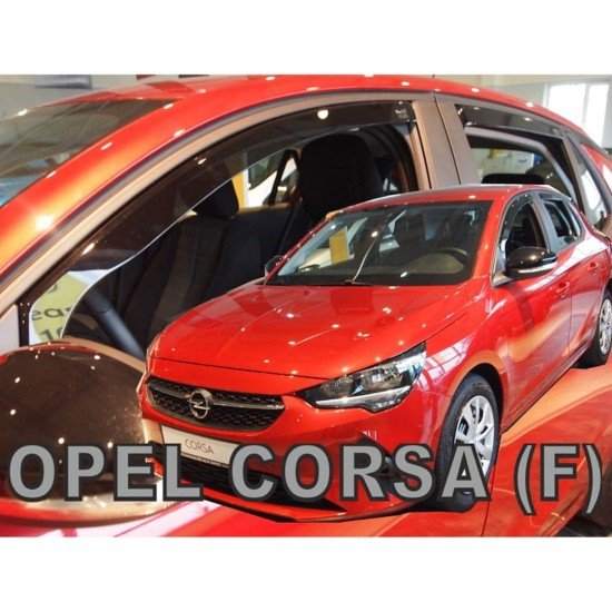 ΑΝΕΜΟΘΡΑΥΣΤΕΣ ΓΙΑ OPEL CORSA F 5D 2019+ / PEUGEOT 208 5D 2019+ ΣΕΤ ΑΥΤΟΚΙΝΗΤΟΥ ΑΠΟ ΕΥΚΑΜΠΤΟ ΦΙΜΕ ΠΛΑΣΤΙΚΟ HEKO - 4 ΤΕΜ.-Heko-ΑΝΕΜ.SET25406