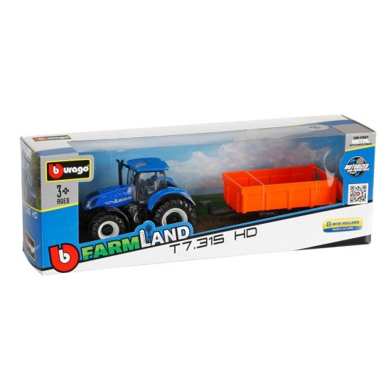 ΜΙΝΙΑΤΟΥΡΑ ΤΡΑΚΤΕΡ ΜΕ ΤΡΕΙΛΕΡ ΣΕ ΔΙΑΦΟΡΑ ΧΡΩΜΑΤΑ 1:43 BURAGO LAMPA 1ΤΕΜ.-Lampa-L.BU31920