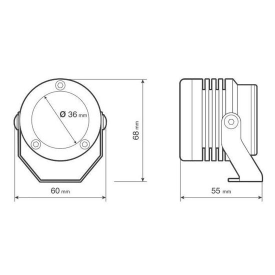 ΠΡΟΒΟΛΕΙΣ ΣΤΡΟΓΓΥΛΟΙ  ΜΕ ΒΑΣΗ O-LUX 1LED SMD 6000K 1800LM 12V 18W  ΚΑΡΦΙ 36Δχ68Υχ55Β mm  ΜΑΥΡΑ 2 ΤΕΜ-Lampa-9053.3-LM ΠΡΟΒΟΛΕΙΣ ΣΤΡΟΓΓΥΛΟΙ  ΜΕ ΒΑΣΗ O-LUX 1LED SMD 6000K 1800LM 12V 18W  ΚΑΡΦΙ 36Δχ68Υχ55Β mm  ΜΑΥΡΑ 2 ΤΕΜ-Lampa-9053.3-LM