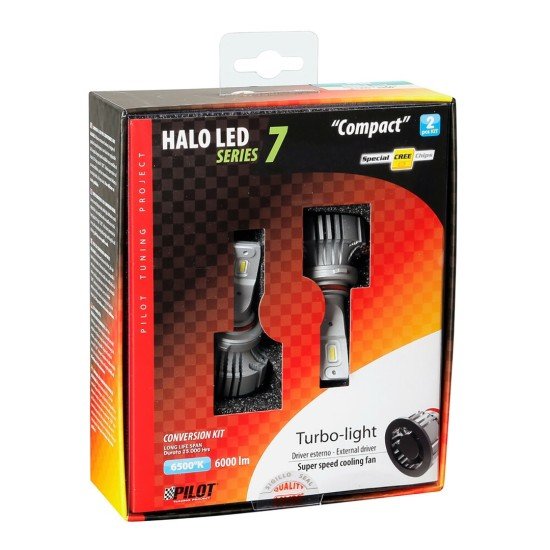H10/HB3 9005 9-32V 6.500K 6.000lm 72W P20d HALO LED SERIE 7 COMPACT 6LED CREE 2ΤΕΜ. LED KIT-Lampa-L5778.0 H10/HB3 9005 9-32V 6.500K 6.000lm 72W P20d HALO LED SERIE 7 COMPACT 6LED CREE 2ΤΕΜ. LED KIT-Lampa-L5778.0