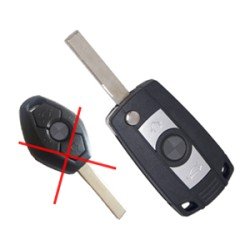 BMW ΣΕΙΡΑ 3 ΑΝΤΑΛΛΑΚΤΙΚΟ ΑΝΑΔΙΠΛΟΥΜΕΝΟ  ΚΛΕΙΔΙ ΜΕ ΚΑΛΥΜΜΑ 3 ΚΟΥΜΠΙΩΝ (ΧΩΡΙΣ ΚΛΕΙΔΙ) DGA - 1 ΤΕΜ.-DGA-DG-BW32/DGA