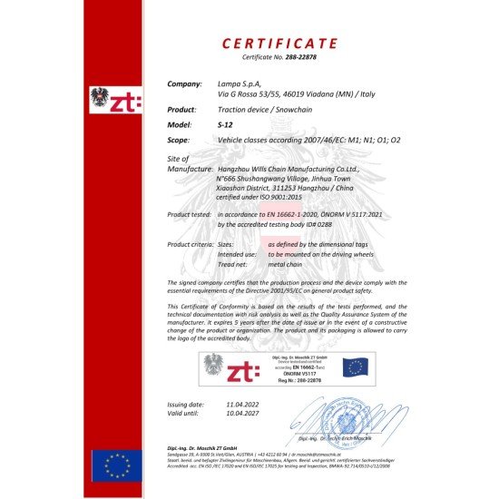 ΑΛΥΣΙΔΕΣ ΧΙΟΝΙΟΥ 4X4/SUV S-12 12MM GR25 LAMPA - 2 ΤΕΜ.-Lampa-L1646.9 ΑΛΥΣΙΔΕΣ ΧΙΟΝΙΟΥ 4X4/SUV S-12 12MM GR25 LAMPA - 2 ΤΕΜ.-Lampa-L1646.9