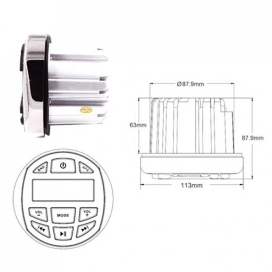 HASDA MP3 PLAYER 113 mm- 5V-4X40W ΜΕ ΡΑΔΙΟΦΩΝΟ/USB/BLUETOOTH (ΑΔΙΑΒΡΟΧΟ/ΣΤΡΟΓΓΥΛΟ/ΜΑΥΡΟ ΧΡΩΜΙΟΜΕΝΟ ΔΑΧΤΥΛΙΔΙ)-Hasda-H-820/HSD HASDA MP3 PLAYER 113 mm- 5V-4X40W ΜΕ ΡΑΔΙΟΦΩΝΟ/USB/BLUETOOTH (ΑΔΙΑΒΡΟΧΟ/ΣΤΡΟΓΓΥΛΟ/ΜΑΥΡΟ ΧΡΩΜΙΟΜΕΝΟ ΔΑΧΤΥΛΙΔΙ)-Hasda-H-820/HSD