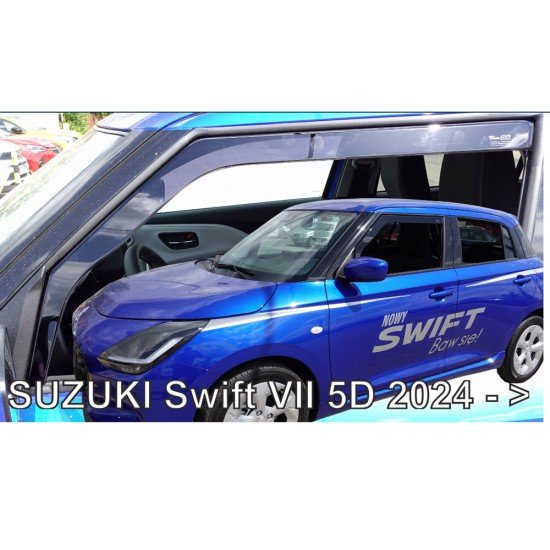 ΑΝΕΜΟΘΡΑΥΣΤΕΣ ΓΙΑ SUZUKI SWIFT 5D 2024+ ΖΕΥΓΑΡΙ ΑΠΟ ΕΥΚΑΜΠΤΟ ΦΙΜΕ ΠΛΑΣΤΙΚΟ HEKO - 2 ΤΕΜ.-Heko-ΑΝΕΜ.28660